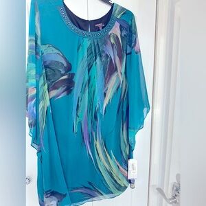 New Robbie B blue green dress size 22W